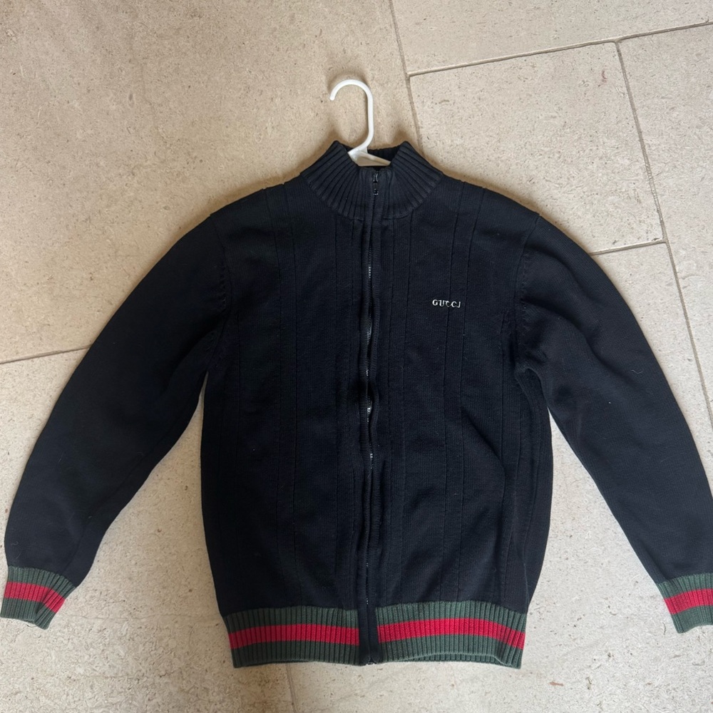 Authentic Gucci Turtle Neck Knitted Jacket. Size … - image 3